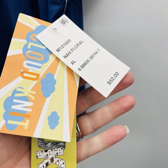 Muk Luks Womens Size XL Short Sleeve Soft Pajama Sleep Shirt in Blue 1576 - Picture 7 of 8